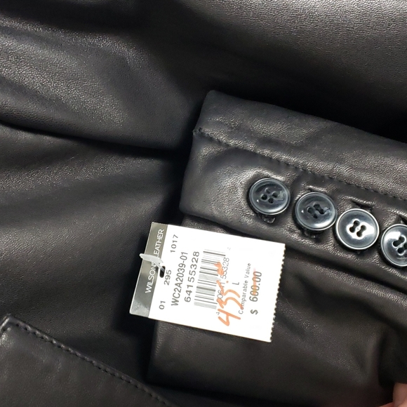 💥NEW💥 Men's Large Dark Brown Leather Coat - Picture 6 of 6